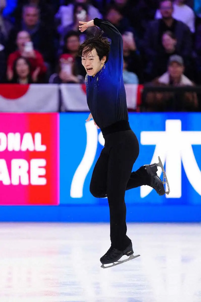 【画像・写真】男子フリーで演技する鍵山優真（撮影・長久保　豊）