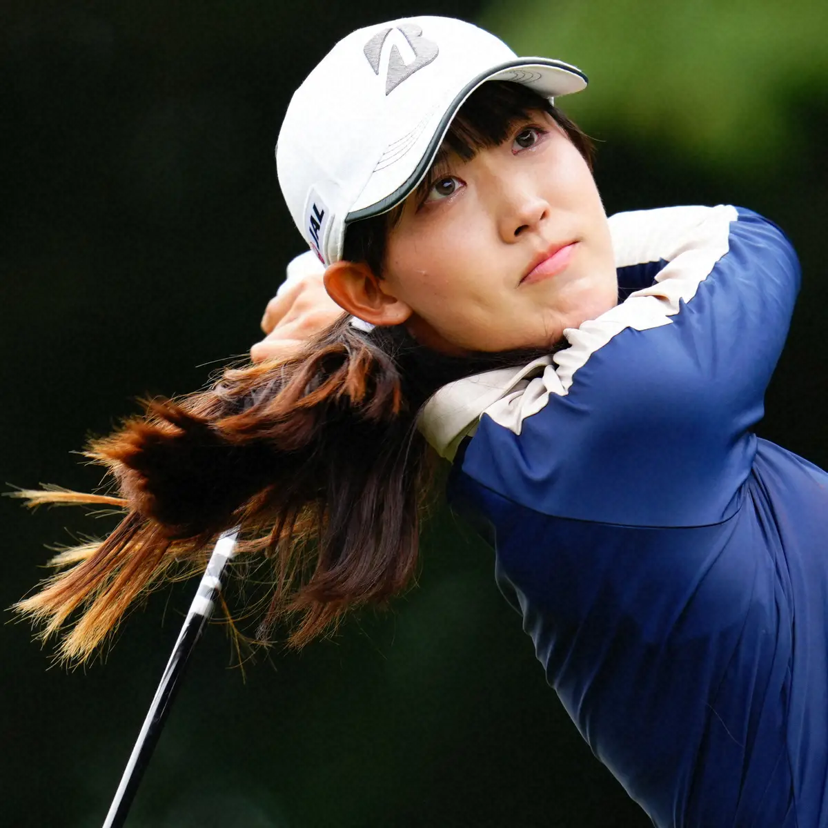 【画像・写真】ティーショットを放つ馬場咲希