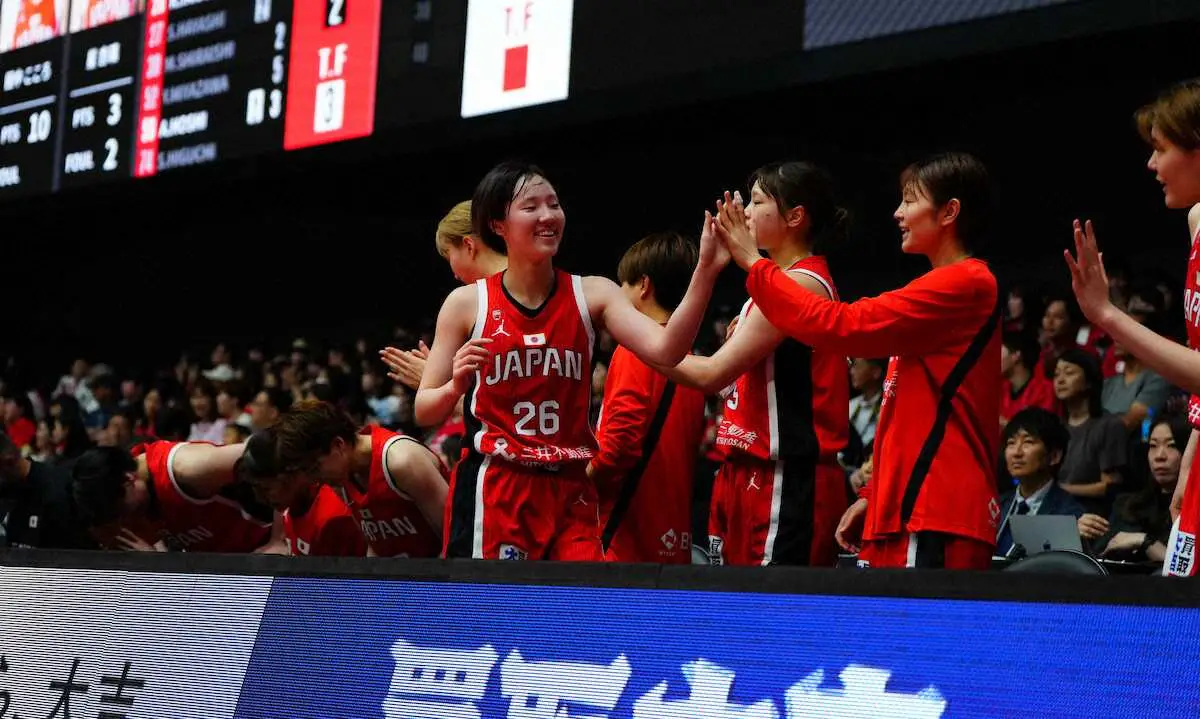 【画像・写真】【バスケ】女子日本代表がラトビアに快勝　WNBAドラフト指名の田中こころがチーム最多13得点の活躍