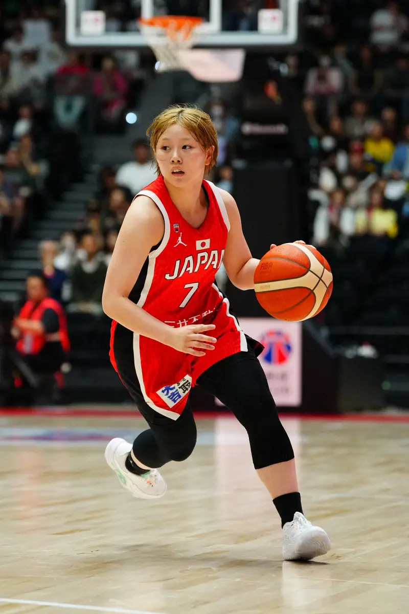 【画像・写真】＜三井不動産カップ2026　バスケットボール女子日本代表国際試合　日本・ラトビア＞第1クオーター。攻め込む都野（撮影・河野　光希）