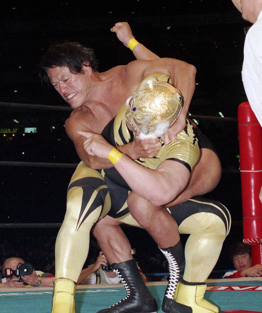 １９９７年４月１２日に東京ドームで戦ったアントニオ猪木氏とタイガーキング(佐山聡氏)